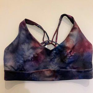 ATHLETA Strappy Sports Bra Supernova Print Small